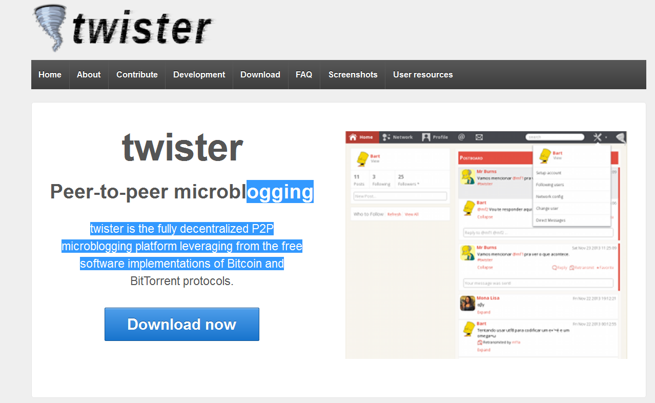 Twitterライクのマイクロブログをp2pベースで実装した Twister P2p Today ダブルスラッシュ